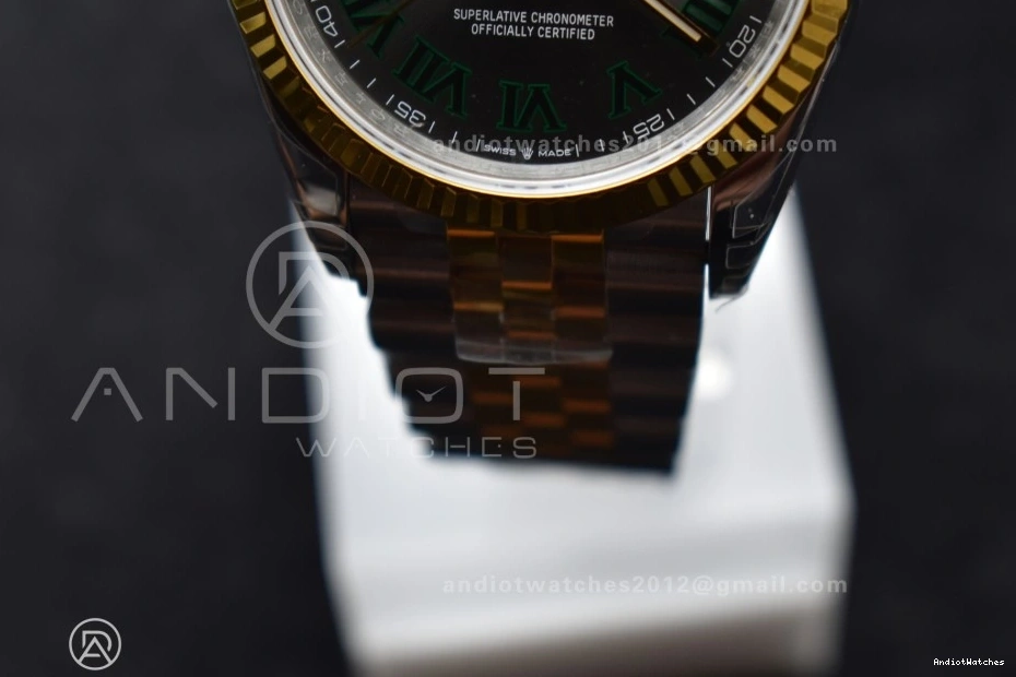 1:1 VS 36 904L Jubilee on DateJust Gray Marker ModernLook Steel VSF Best Roman SS RG Dial 578 Edition 126231 Bracelet Green 0725